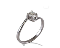 Anillo Gemoro Mujer Solitari in Oro blanco Diamante TSS698BIA15